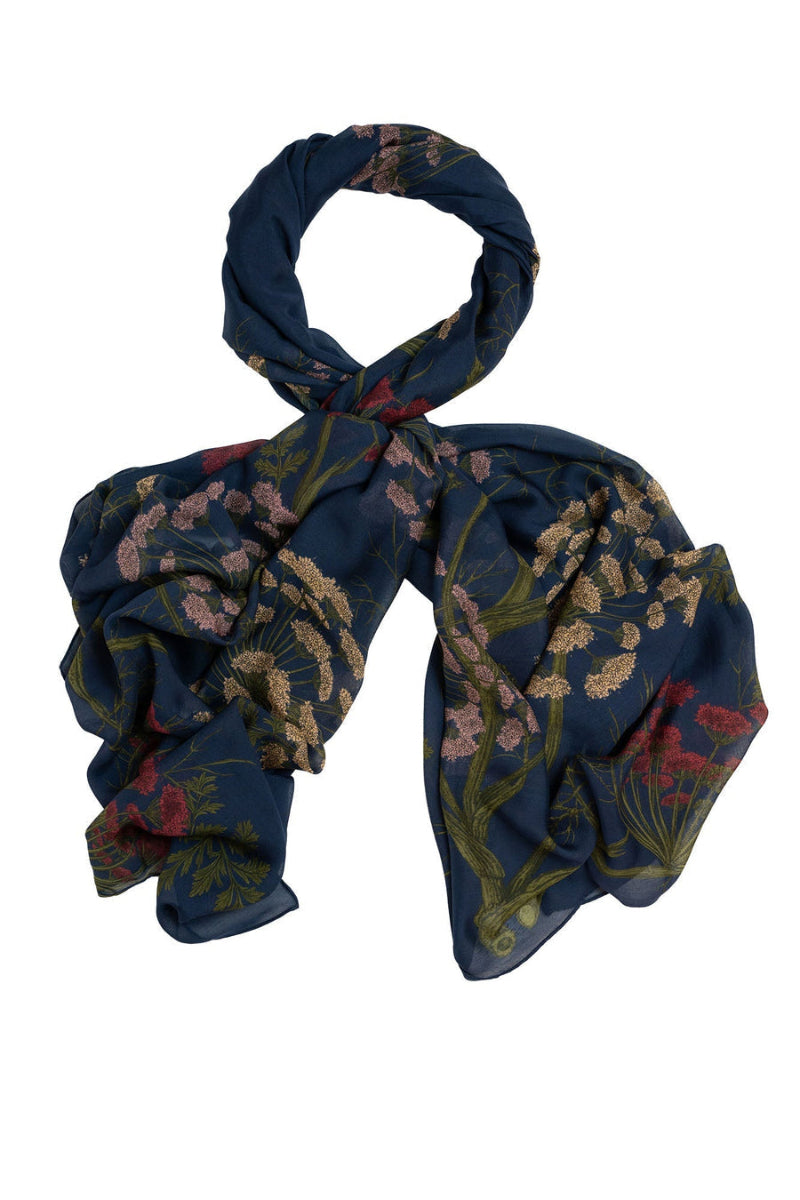 Parsley Seed Navy Blue Scarf