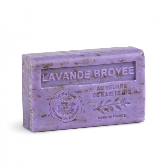 Exfoliating Soap Bar with Crushed Lavender and Organic Shea Butter - 4.4 oz
