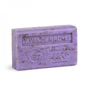 Exfoliating Soap Bar with Crushed Lavender and Organic Shea Butter - 4.4 oz