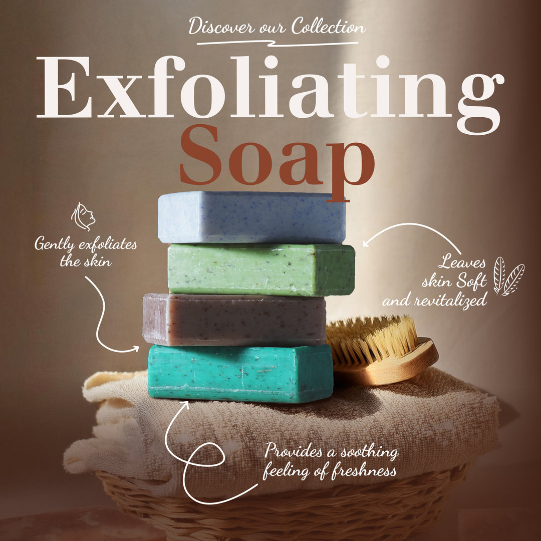 Exfoliating Soap Bar with Crushed Lavender and Organic Shea Butter - 4.4 oz