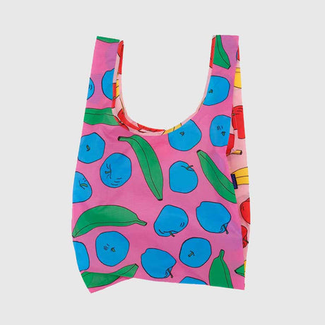 Baggu Reusable Shopping Tote Bag Apples and Banans Mix