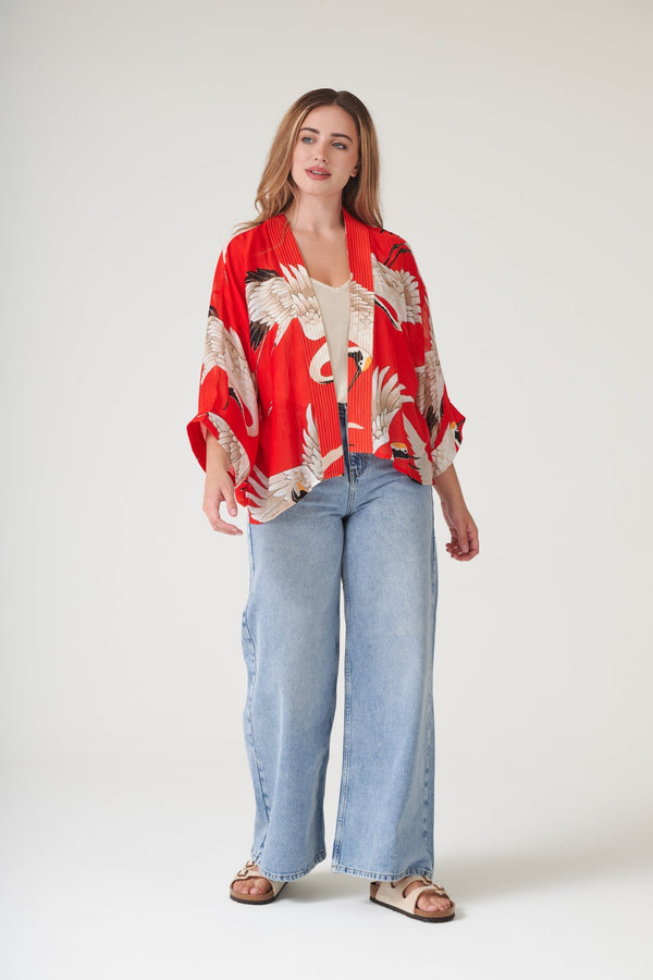 Stork Scarlet Kimono