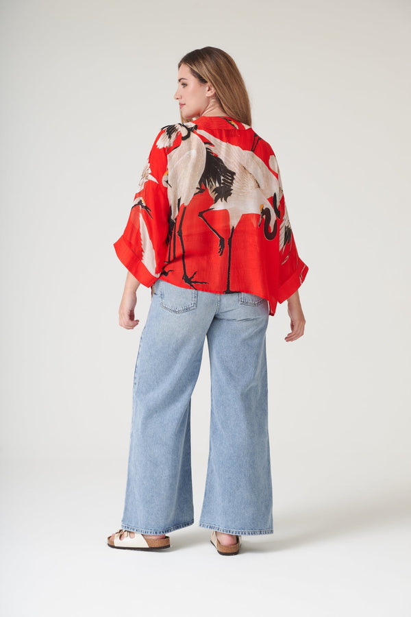 Stork Scarlet Kimono