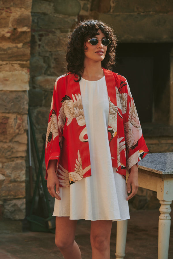 Stork Scarlet Kimono