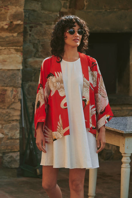 Stork Scarlet Kimono