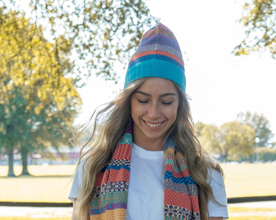Colorful Cotton Knit Beanie Hat