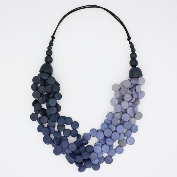 Ombre Gillian Multi Layer Wood Bead Statement Necklace