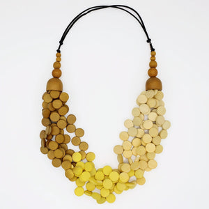 Ombre Gillian Multi Layer Wood Bead Statement Necklace