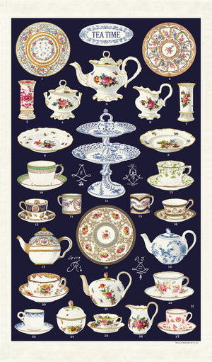 Vintage-Style Tea Towel - Tea Time