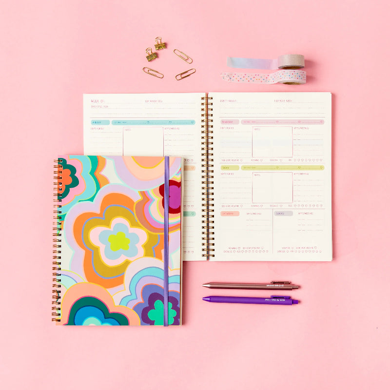 Undated Perpetual Planner - Goal Getter Lite - Trippy Floral Lifestyle