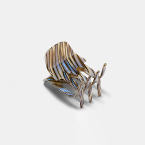 Chunks Hair Claw Clip in Shadow iridescent blue on white background