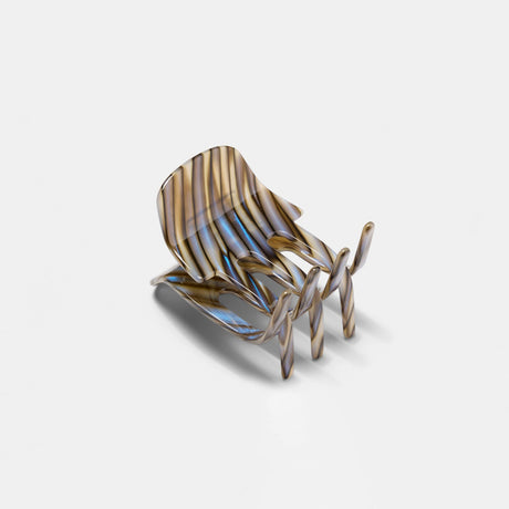 Chunks Hair Claw Clip in Shadow iridescent blue on white background