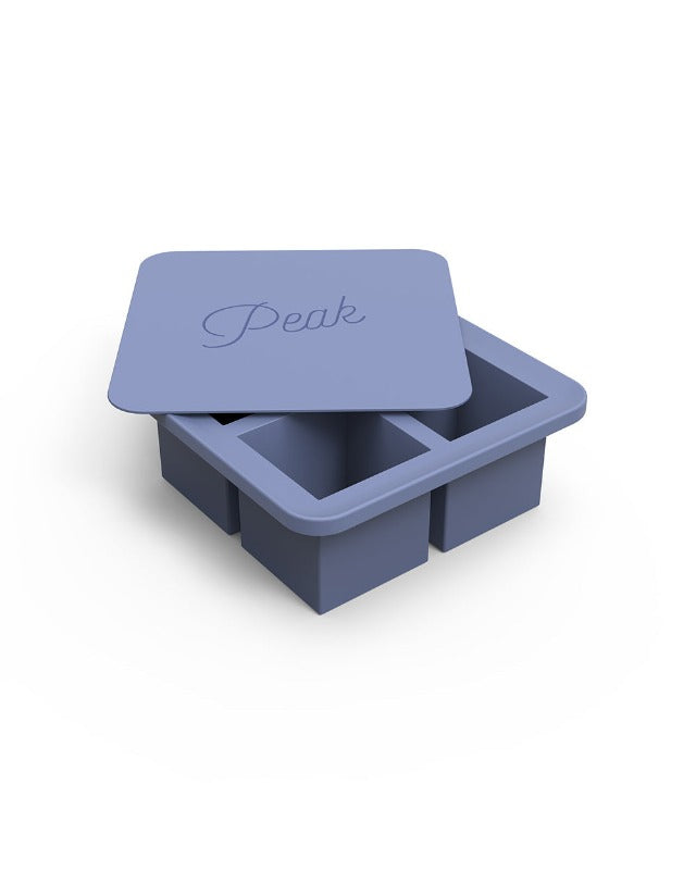 Peak Extra Large Silicone Ice Cube Tray - Blue Interior