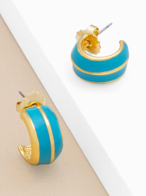 Colorful Enamel Huggee Earring