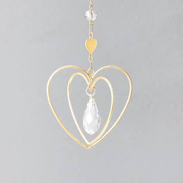 Mini Crystal Window Suncatcher Heart Love