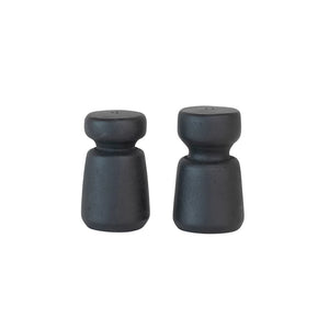 Black Mango Wood Salt & Pepper Shakers Set