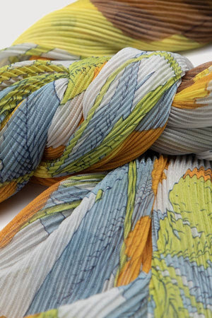 Springtime Floral Pleated Scarf