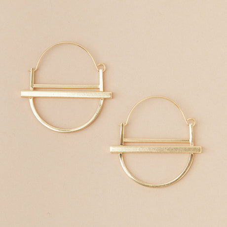 Refined Earring Collection - Saturn Hoop Earrings (Gold Vermeil)