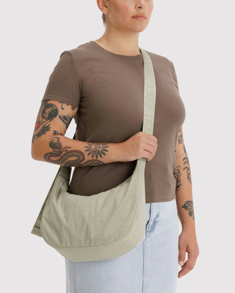 Medium Nylon Crescent Bag - Celadon - Hello World Modern Mercantile