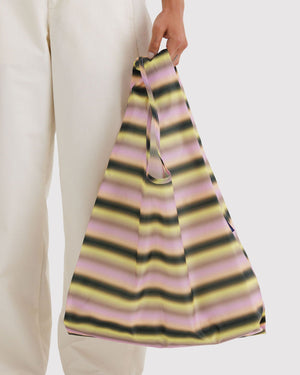Standard Baggu Reusable Shopping Bag - Gradient Stripe Pink & Yellow