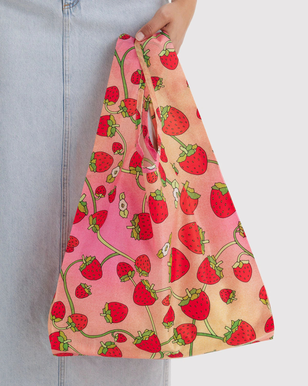 Standard Baggu Reusable Shopping Bag - Strawberry Blossom - Hello World Modern Mercantile