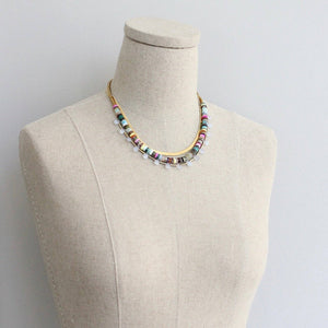 Triple Strand Semi-Precious Gemstones Necklace