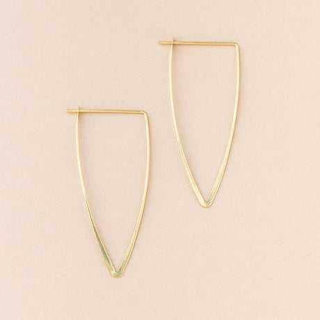 Refined Earring Collection - Galaxy Triangle Hoop Earrings (Gold Vermeil)