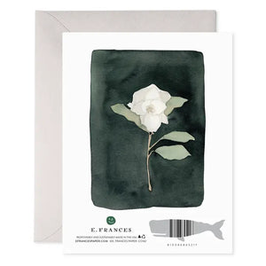 White Flower Deepest Sympathies Watercolor Condolence Card