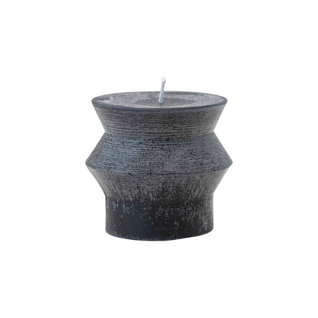 Unscented Totem Pillar Candle 3" H in Charcoal Black