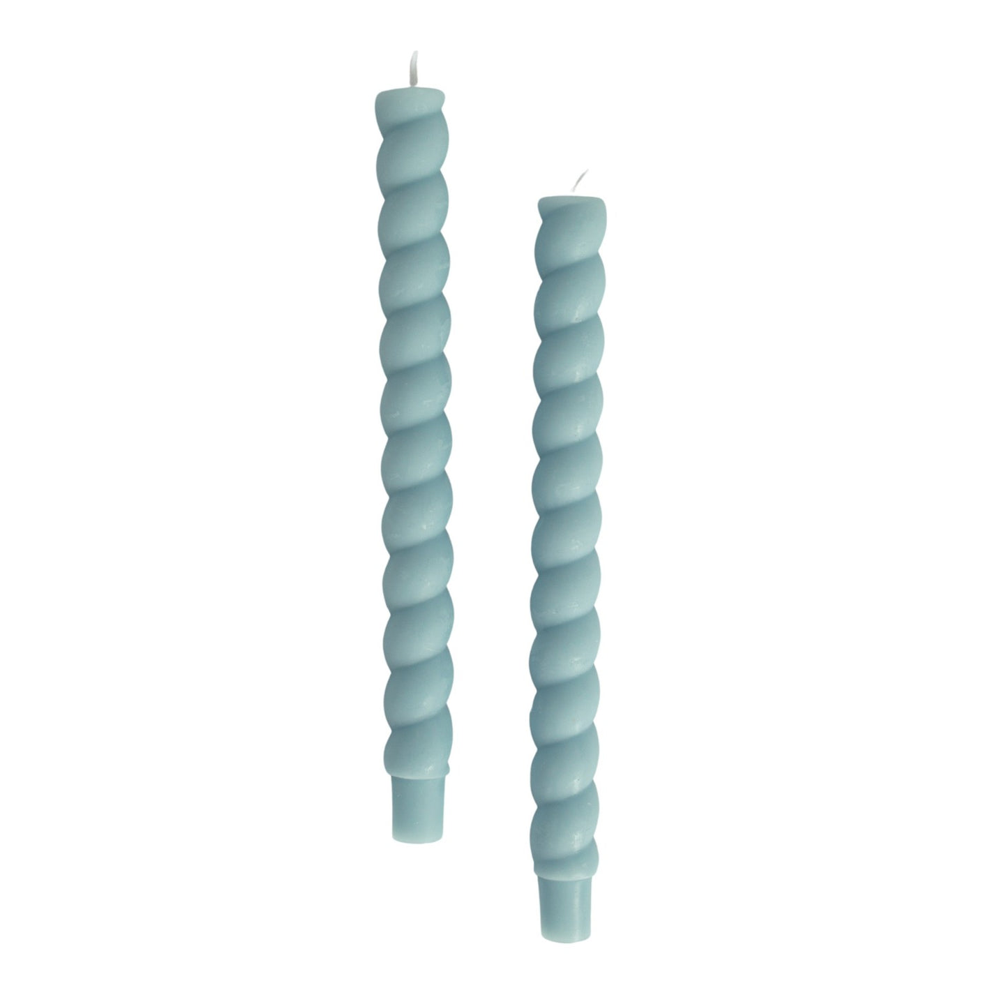 Unscented Twisted Shaped Taper Candles Set of 2