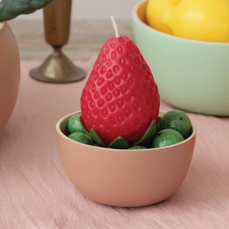 Unscented Strawberry Candle