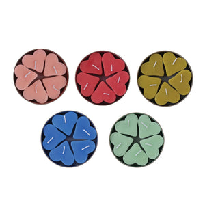 Unscented Heart Shaped Votive Candles Set of 5