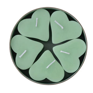 Unscented Heart Shaped Votive Candles Set of 5