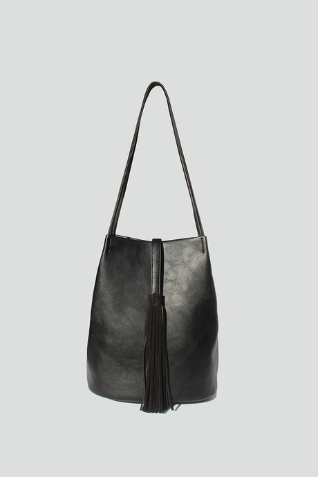 Vegan Leather Melody Tassel Shoulder Tote Bag