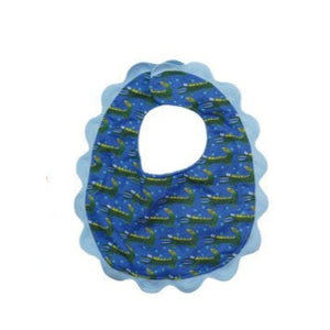 Cotton Terry Cloth Colorful Scalloped Trim Baby Bib