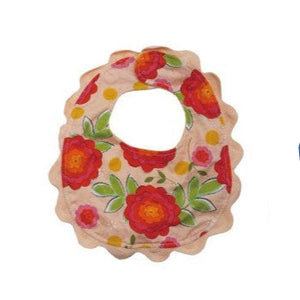Cotton Terry Cloth Colorful Scalloped Trim Baby Bib