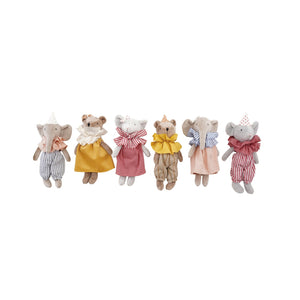 Plush Animal in Ruffle Collar & Clothes