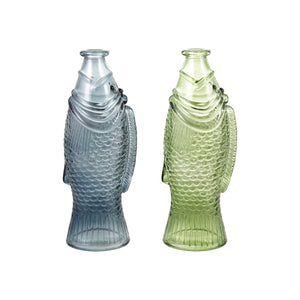 Fish Shaped Glass Bottle Vase