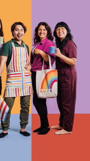 Love is Love Rainbow Everyday Cotton Canvas Tote Bag