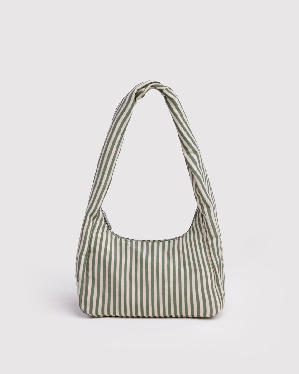 Small Nylon Meringue Bag - Sage Stripe