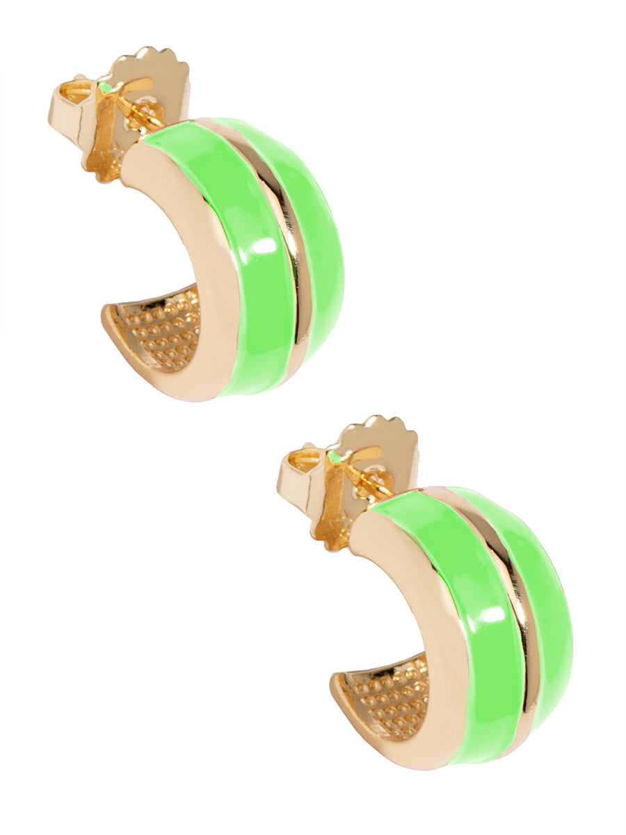 Colorful Enamel Huggee Earring