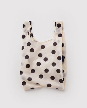 Baby Baggu Reusable Shopping Bag - Cream and Black Polka Dot