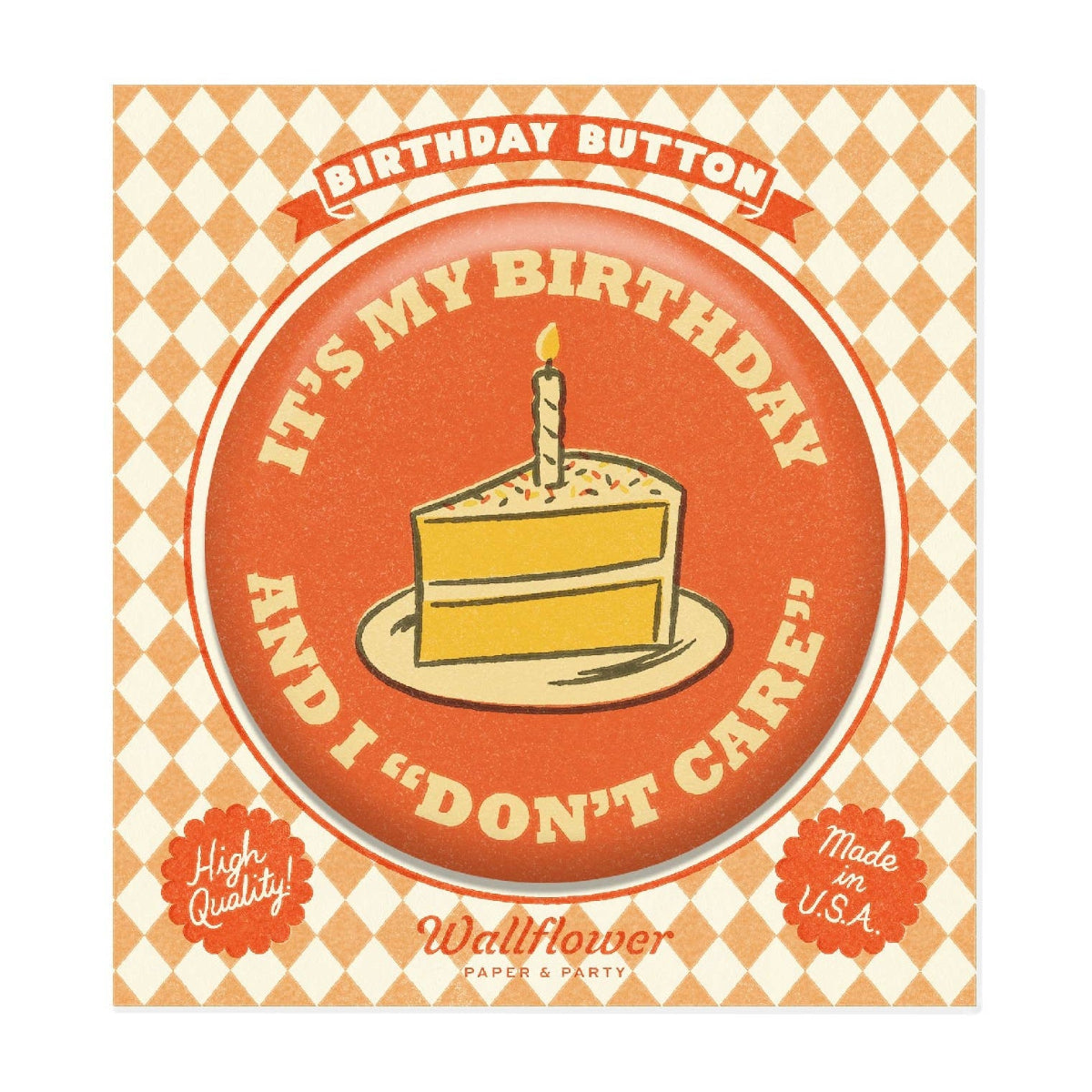 Vintage Style Fun Birthday Button Party Favor