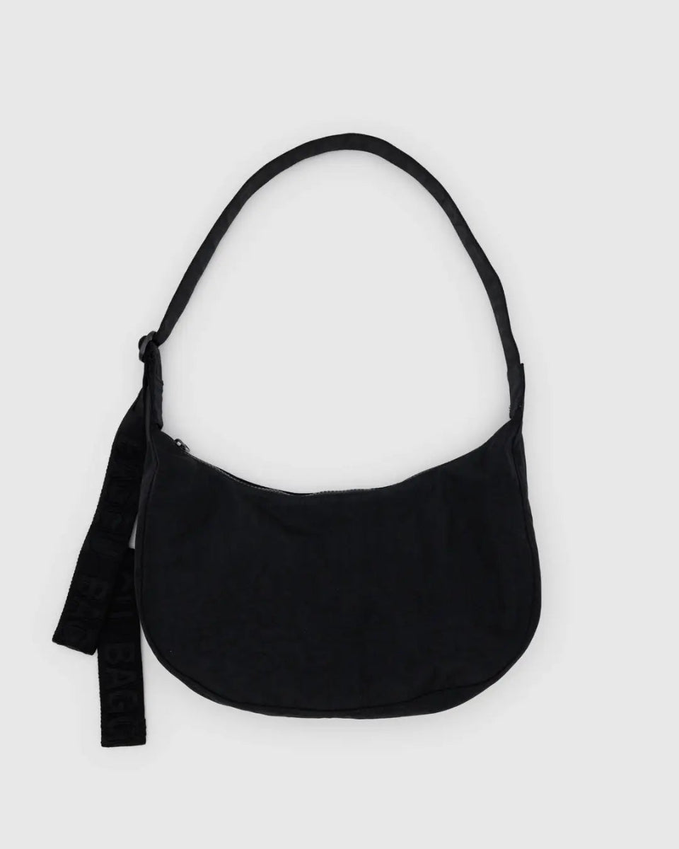 Medium Nylon Crescent Bag - Black - Hello World Modern Mercantile