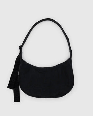 Medium Nylon Crescent Bag - Black - Hello World Modern Mercantile