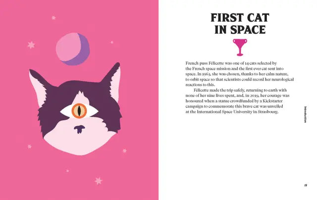 Cat Astrology Book Interior Pages of First Cat in Space