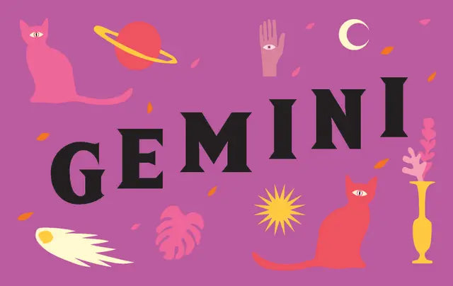 Cat Astrology Book Interior Pages of Gemini Illustrated