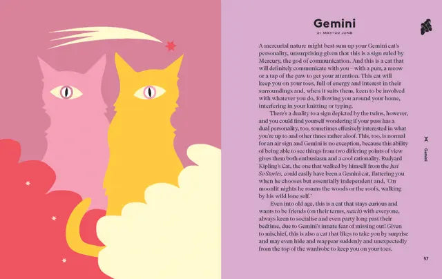 Cat Astrology Book Interior Pages of Gemini Personality