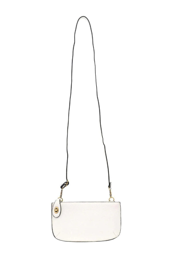 Vegan Leather Mini Crossbody Clutch - White