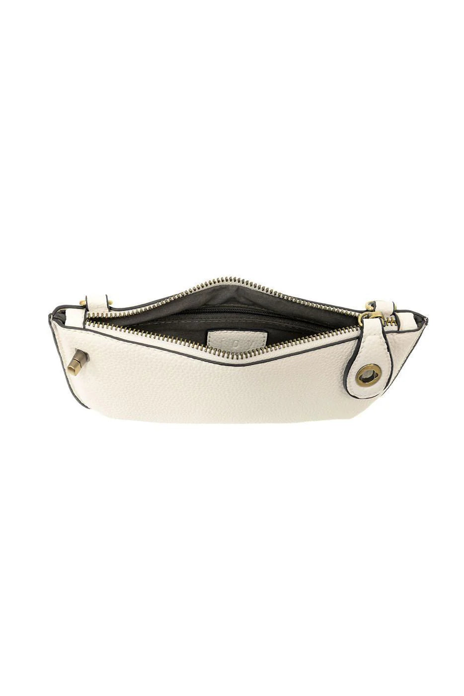 Vegan Leather Mini Crossbody Clutch - White